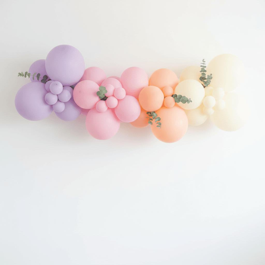 Pastel dream garland in blush pink lavender and sage green